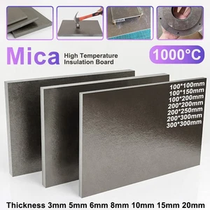 Mika Glimmer Platten 1000°C Wärmedämmplatte Mikrowelle Industrielle Dicke 3-20mm - Picture 1 of 12