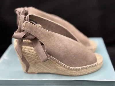 Sandalias de alpargata de cuero gamuza topo interrelacionadas Seychelles para mujer 8 ¡Nuevas! Foto 1 de 4