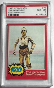 1977 Star Wars #71 The Incredible See-Threepio PSA 8 - Picture 1 of 2