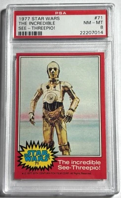 1977 Star Wars #71 The Incredible See-Threepio PSA 8 - Image 1 of 2