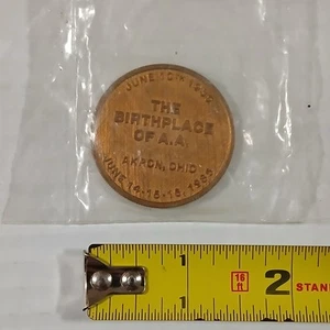 1935 bis 1985 Geburtsort der Anonymen Alkoholiker Akron Ohio 50th Anniv. Münze - Bild 1 von 2