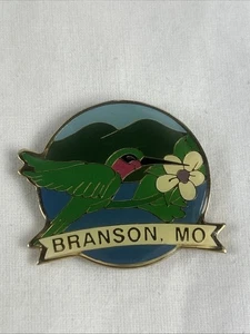 Branson Missouri Magnet Hummingbird On Flower 1.5” Enamel Souvenir - Picture 1 of 5