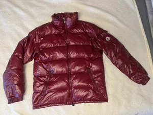 Moncler Vintage Men’s Red Puffer Down Jacket Authentic Size 5 L/XL - Picture 1 of 20