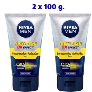2 xNIVEA Men Anti-Aging Facial Foam Cleanser Healthy Smooth Skin 100 g - Picture 1 of 6