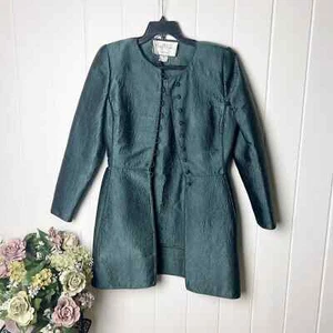 Vintage 1980s Mary McFadden Couture 100% Silk Skirt Suit, 2 Piece Suit - Picture 1 of 19