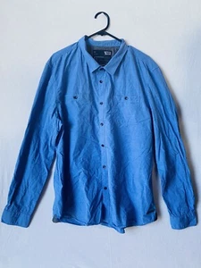 Mossimo Long Sleeve Blue Button Up Shirt Size XL - Picture 1 of 4