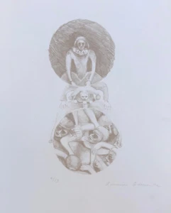 Litografía de arlequín Adrienne Anderson 1972 - Imagen 1 de 2