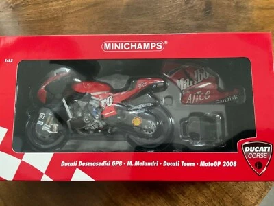 Minichamps 1/12 Marco Melandri 2008 Ducati Marlboro MotoGP Desmosedici 122080033 - Immagine 1 di 4