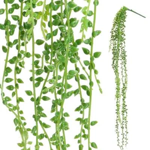 Artificial Hanging Plant Fake Vine Ivy Succulents String of Pearls Home Decor US - Picture 1 of 14