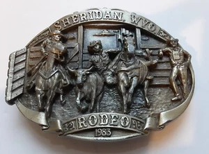 Siskiyou Belt Buckle 1983 Sheridan Wyoming Rodeo Western Limited Ed. - Picture 1 of 4