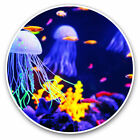 2 x Vinyl Stickers 20cm - Funky Jellyfish Marine Sea Scuba Diving Cool Gift #852
