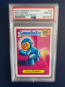 Garbage Pail Kids Mega Manny #16A 2015 30 aniversario años 80 parodia GPK PSA 10 - Imagen 1 de 1