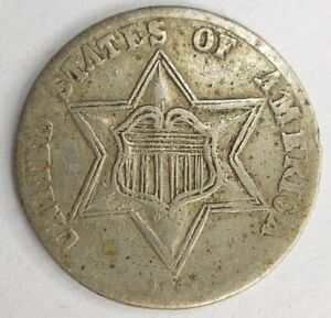 1860 Three Cent Silver Piece Trime 3c Type 3 CONTEMPORARY FORGERY BOGUS