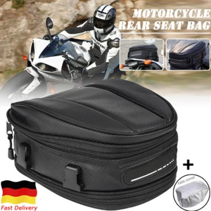 Motorrad Schwarz Soziussitz Tasche Rücktasche Rücksitz Gepäck Koffer Wasserdicht - Picture 1 of 9