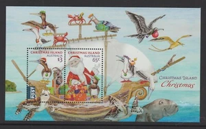 Isla NAVIDAD 2023 - MINISHOJA NAVIDAD SANTA CLAUS y Vida Silvestre, bloque MNH - Imagen 1 de 1
