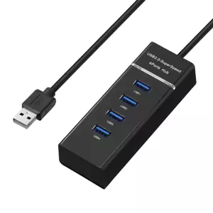 4 Port USB Hub Splitter Multi Adapter 5Gbps High Speed For PC Desktop Laptop - Picture 1 of 17