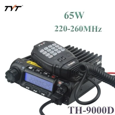 Radio móvil analógica Walkie Talkie TYT TH-9000D 220-260 MHz 65 vatios 200 canales 50 km Foto 1 de 4