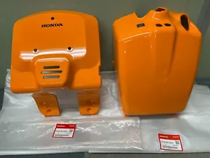 HONDA NPS50 RUCKUS BATTERY PLASTIC ORANGE 64300-GGA-650ZC 81130-GEZ-010ZT set - Picture 1 of 6