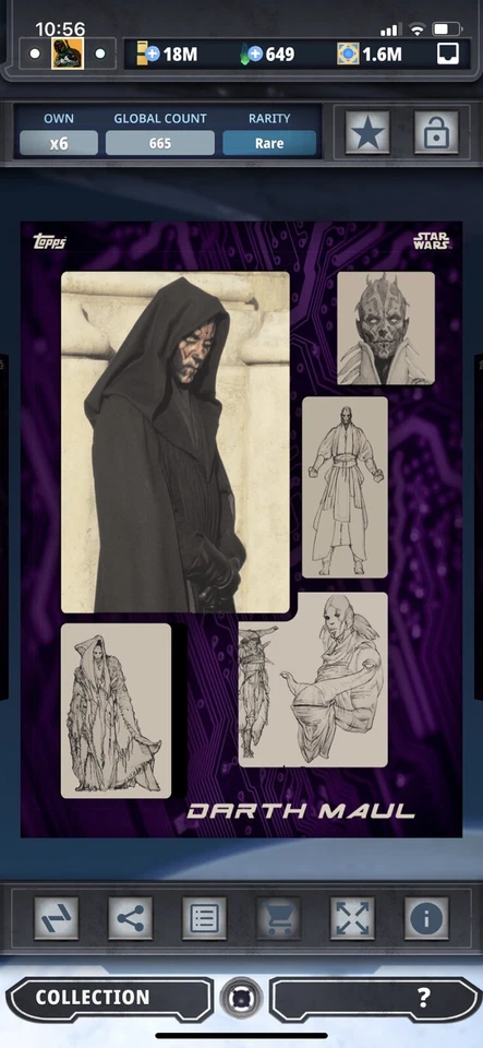 Topps Star Wars Digital Card Trader Preview Sketch To Screen Darth Maul Insert - Image 1 of 1