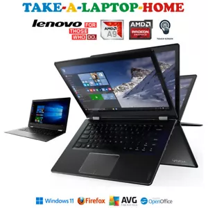 Lenovo Yoga TouchScreen Laptop 2in1 Tablet AMD 3.5GHz Windows11 IPS Full HD SSD - Picture 1 of 12