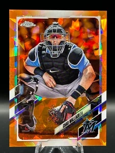 2021 Topps Chrome Sapphire Edition Chad Wallach Orange sp 13/25 #593 - Picture 1 of 2