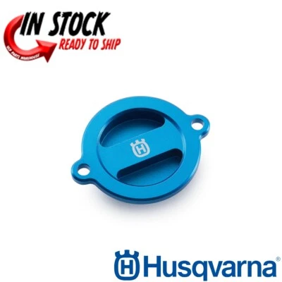 HUSQVARNA OIL FILTER COVER BLUE 2016-2024 701 ENDURO SUPERMOTO OEM  81338943500 - Image 1 of 4