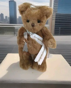 Bearington 11" Abschlussbär, voll verbunden, weiße Kappe und Schärpe - Bild 1 von 9