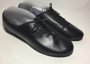 NUOVE scarpe Freed of London da uomo danza jazz in pelle suola piatta in gomma nera taglia 9 - Foto 1 di 9