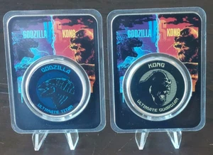 Set (2) 2021 Godzilla vs Kong farbig - 0,999 fein 1 Unze Silber - in Verpackung - Bild 1 von 15