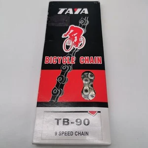 Taya Kette TB-90 116 Glieder 9-fach Fahrrad MTB Rennrad Chain Schwarz / Silber - Bild 1 von 3