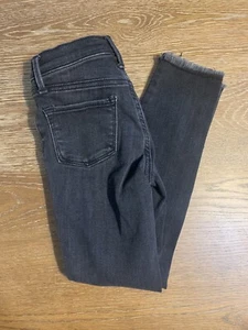 Old Navy Girls Ballerina Jeggings Black Stretch Distressed Denim Jeans Pants 8 - Picture 1 of 3