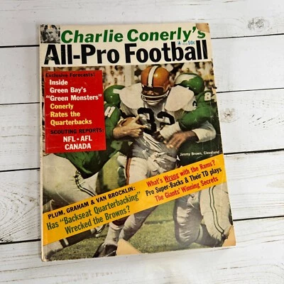 Revista de fútbol americano Charlie Conerly's All Pro Jim Brown Cleveland Browns 1962 PB Foto 1 de 4