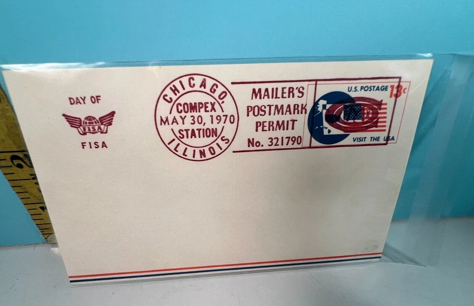 May 20 1970 First Day issue 13 cent Airmail Chicago Ill Posted Envelope. - Image 1 of 1