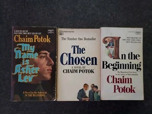 Chaim Potok Gd Paperback Lot. The Chosen, My Name Is Asher Lev, In The Beginning - Picture 1 of 18