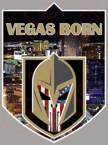 Calcomanía/pegatina de vinilo Golden Knights nacido en Vegas con American Punisher DD-VGKL7 - Imagen 1 de 9