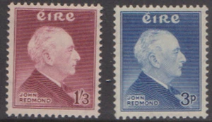 IRELAND - 1957 BIRTH CENTENARY OF JOHN REDMOND SCOTT#157-158 2V MINT NH - Picture 1 of 3