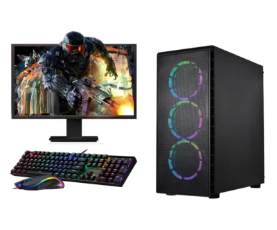 FCS Fast Gaming Computer 22" Bundle Intel Quad i5 16GB 1TB HDD WIN 10 2GB GT730 - Image 1 of 4