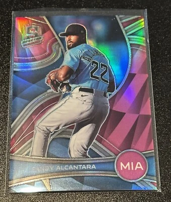 2022 Panini Chronicles Spectra Sandy Alcantara #70 Neon Pink 29/40 - Image 1 of 2