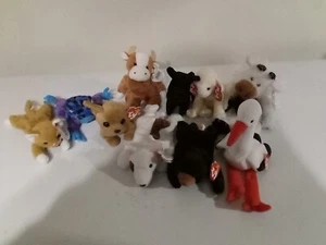 Lot of 10 TY Beanies Animal Assortment - Picture 1 of 6