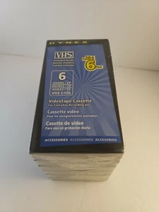 BLANK 6 HOURS T-120 VIDEO TAPE VHS TAPES (NEW) DYNEX 6 new VHS tapes - Bild 1 von 5