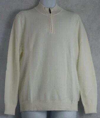 Suéter pulôver masculino Club Room algodão texturizado com zíper 1/4, cores sortidas - Imagem 1 de 4