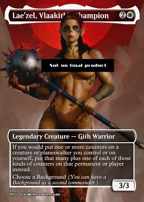Lae'zel, Vlaakith's Champion  Foil Custom sticker on bulk MTG Commander - Image 1 of 2