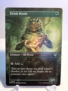 Magic The Gathering Elvish Mystic Borderless - Tarjeta Commander Masters # 648 - Imagen 1 de 2
