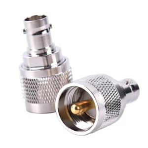 PL259 UHF PLUG MALE TO BNC SOCKET FEMALE RF Adapter CR-$r - Zdjęcie 1 z 8