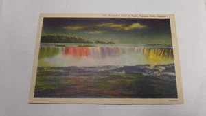 Postal - Cataratas de herradura por la noche, Cataratas del Niágara, Canadá - Imagen 1 de 4
