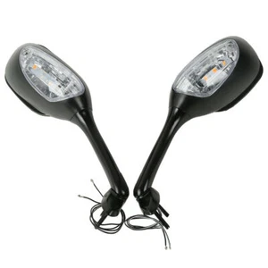 Rear View Mirrors LED Turn Signals For Suzuki GSXR 600 750 06-21 GSXR1000 05-15 - Picture 1 of 5