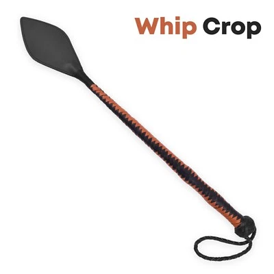 LEATHER PHOBIA 23 Inches Riding Crop Cowhide Tan Leather Horse Whip Crop for Equestrian Horses