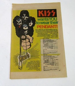 Anuncio impreso colgante KISS vintage 1978 Rock-N-Roll Heavy Metal KISS Army - Imagen 1 de 1