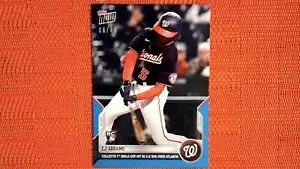 2022 Topps Now #974 CJ Abrams - Collects 1st Walk-Off Hit in 3-2 Win Over Atlant - Picture 1 of 2