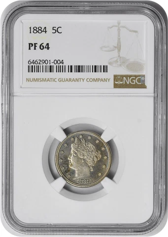 1884 Liberty Nickel PR64 NGC Cover